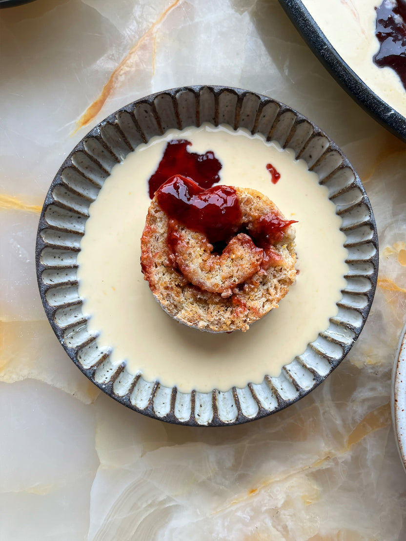 Hazlenut roly-poly with lemon custard | Ottolenghi Recipes