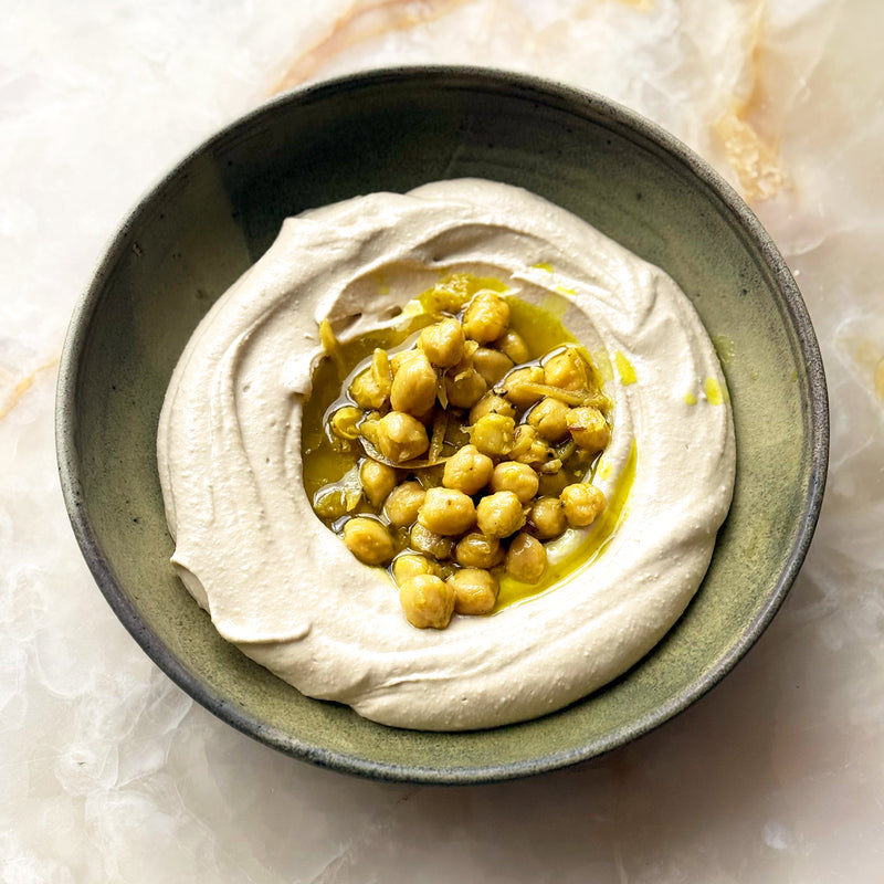 Hummus with preserved lemon chickpeas