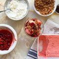 Jammy croissant strawberry sundae