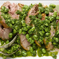 Lamb shoulder with broad beans and herbs