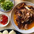 Sticky Lamb Bao with Pickled Chilli and Coriander 