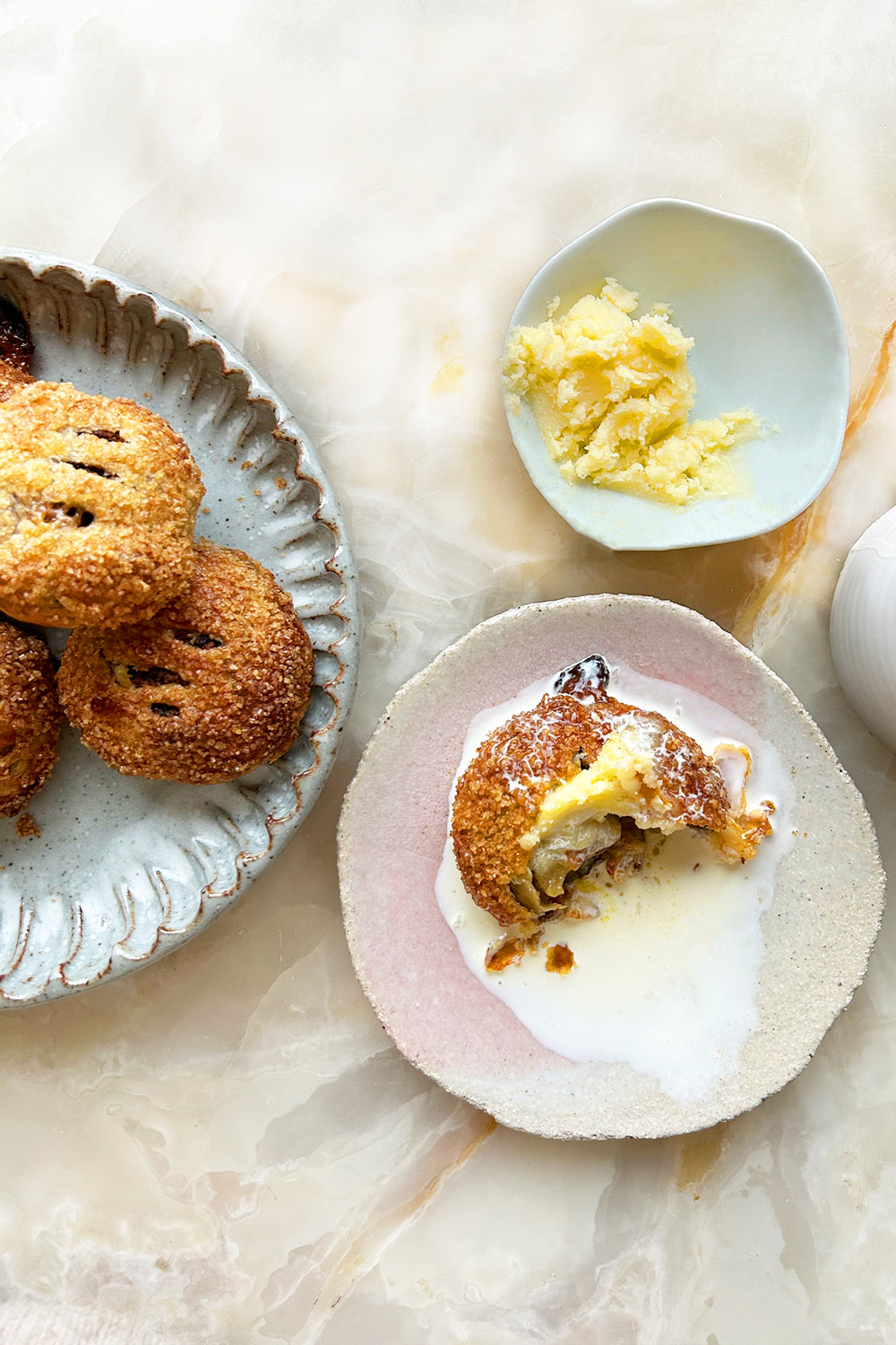 Leftover Christmas cake “eccles” cakes with marzipan