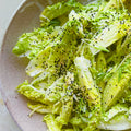 Green salad with preserved lemon dressing