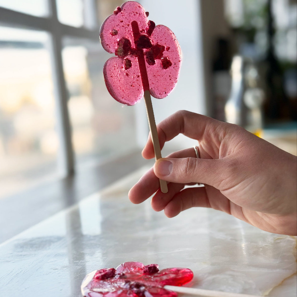 rasberry lollipop