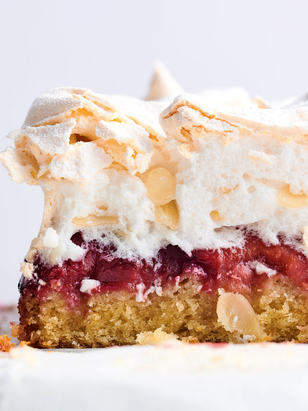 Louise cake with plum and coconut