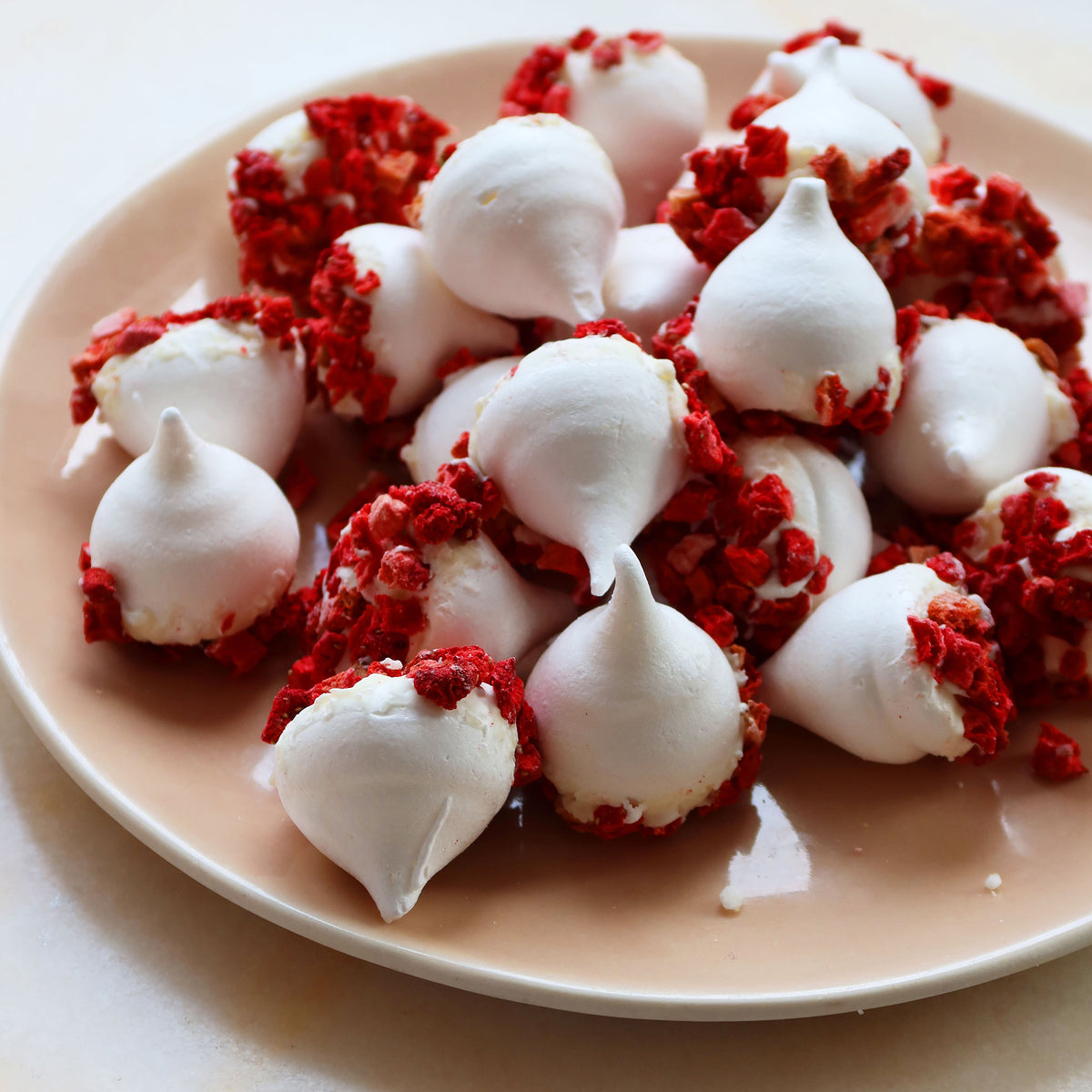 Strawberry Woodland Meringues