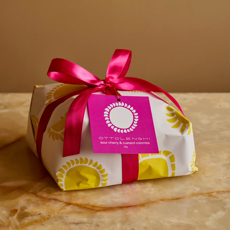 Sour Cherry and Custard Colomba