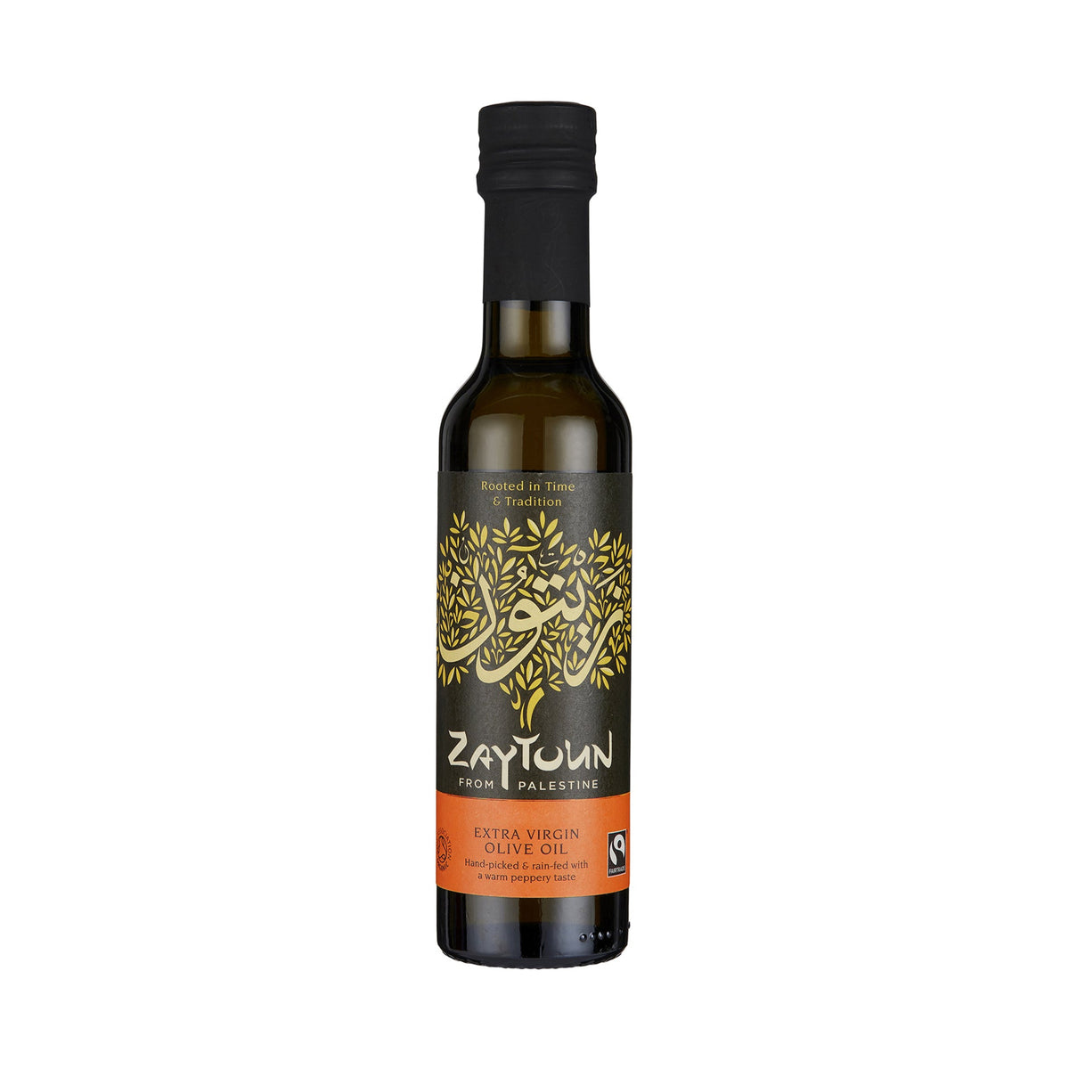 Bottle of Zaptoun extra virgin olive oil 