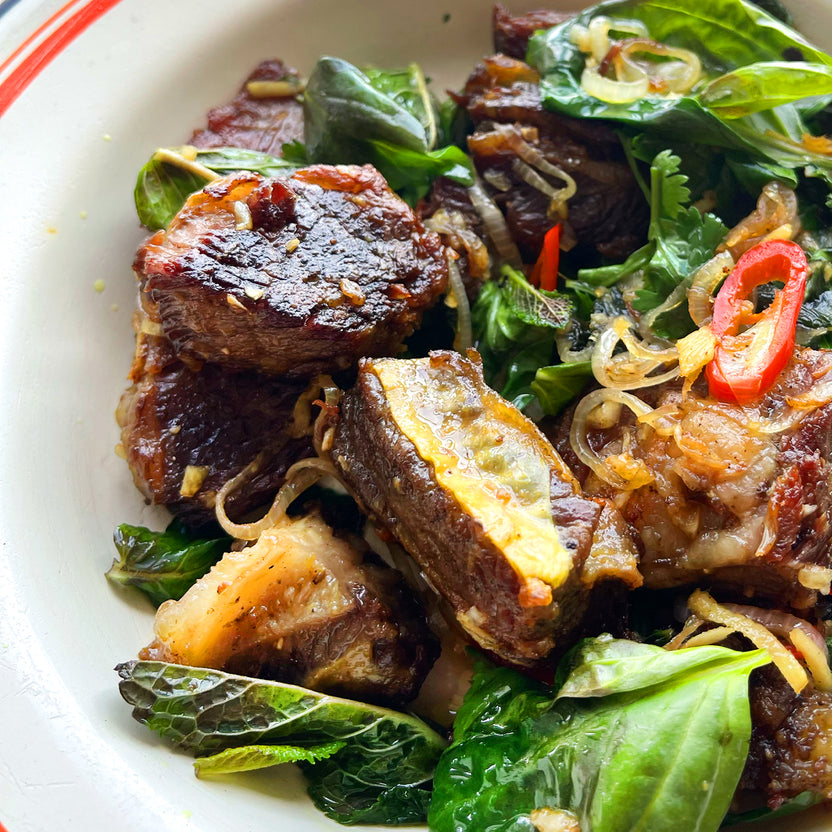 Confit Short Ribs and Stir-Fried Beef with Mint | Ottolenghi Recipes