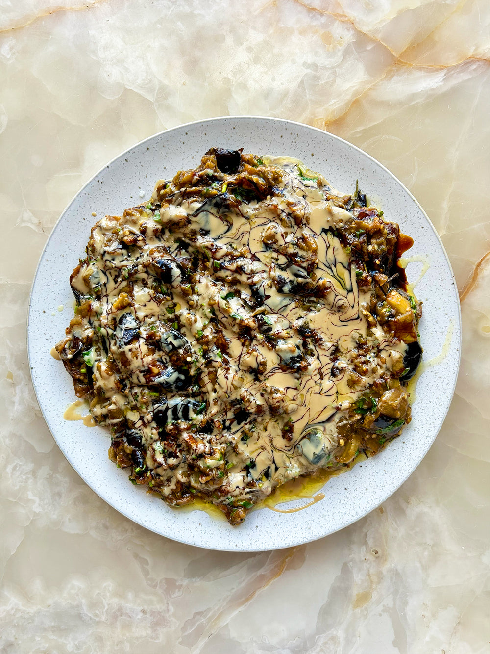 Roasted Aubergine with Rosemary and Carob Molasses