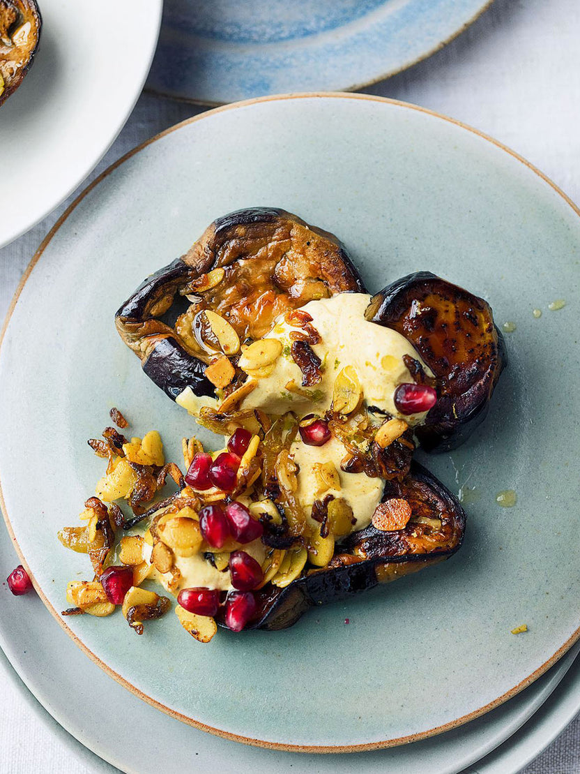 Roasted Aubergine With Saffron Yoghurt Ottolenghi Recipes roasted-aubergine-with-saffron-yoghurt-ottolenghi-recipes