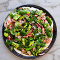 Smacked cucumber salad with sumac onions and radishes