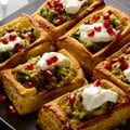 Smoked aubergine and yogurt vol-au-vents