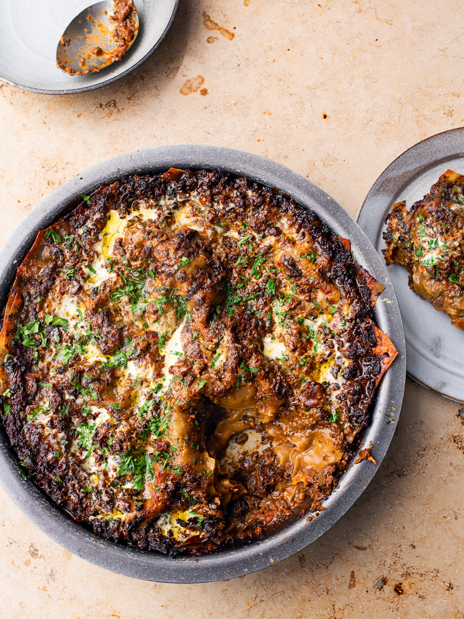 Spicy mushroom lasagne