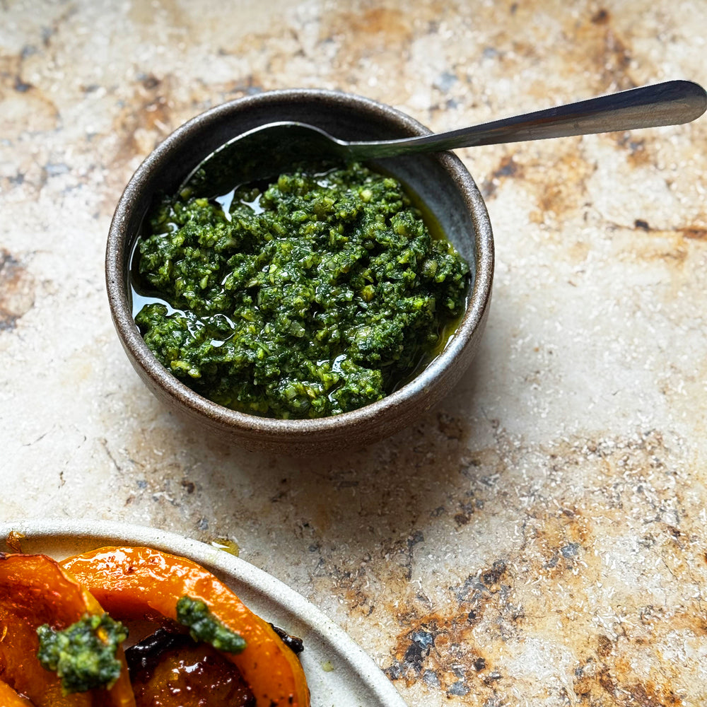 Roasted squash with pepita pesto