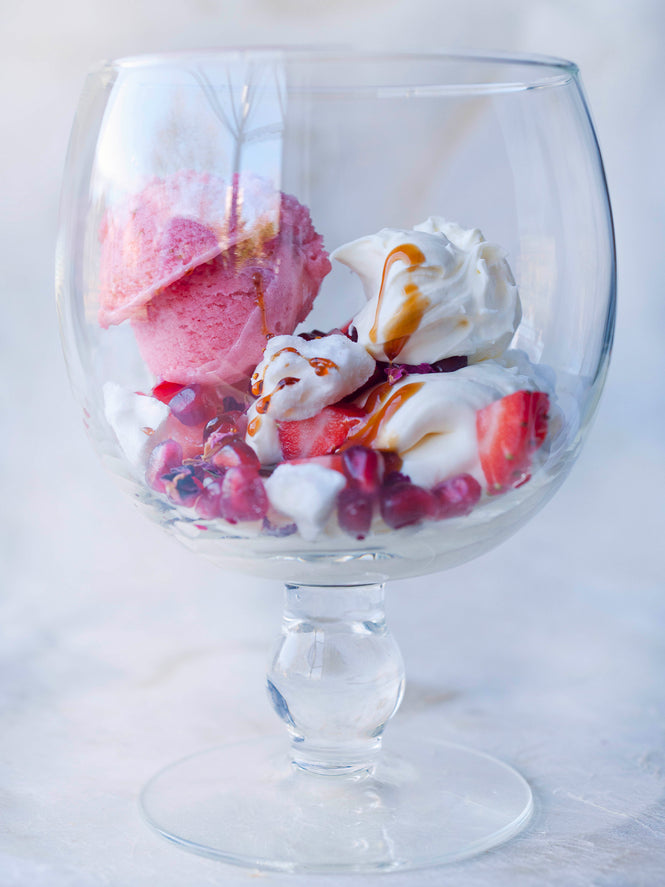 Strawberry and rose mess