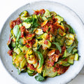 Super-soft courgettes with harissa and lemon