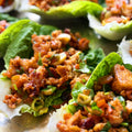 Tofu peanut lettuce cups