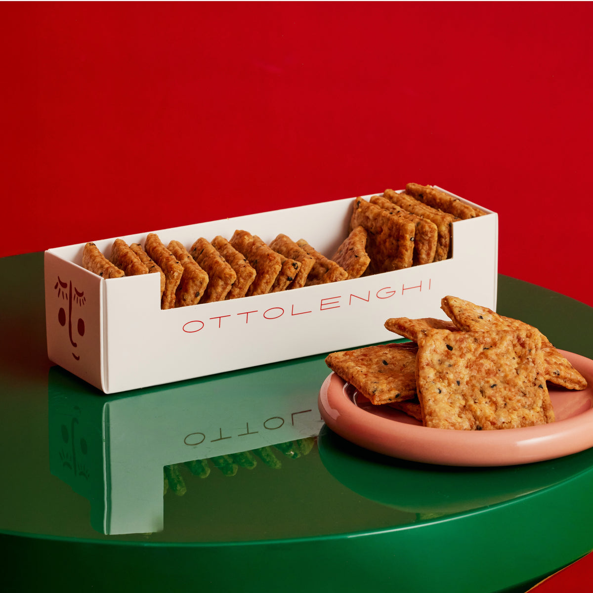 Gruyere, fennel and nigella seed biscuits
