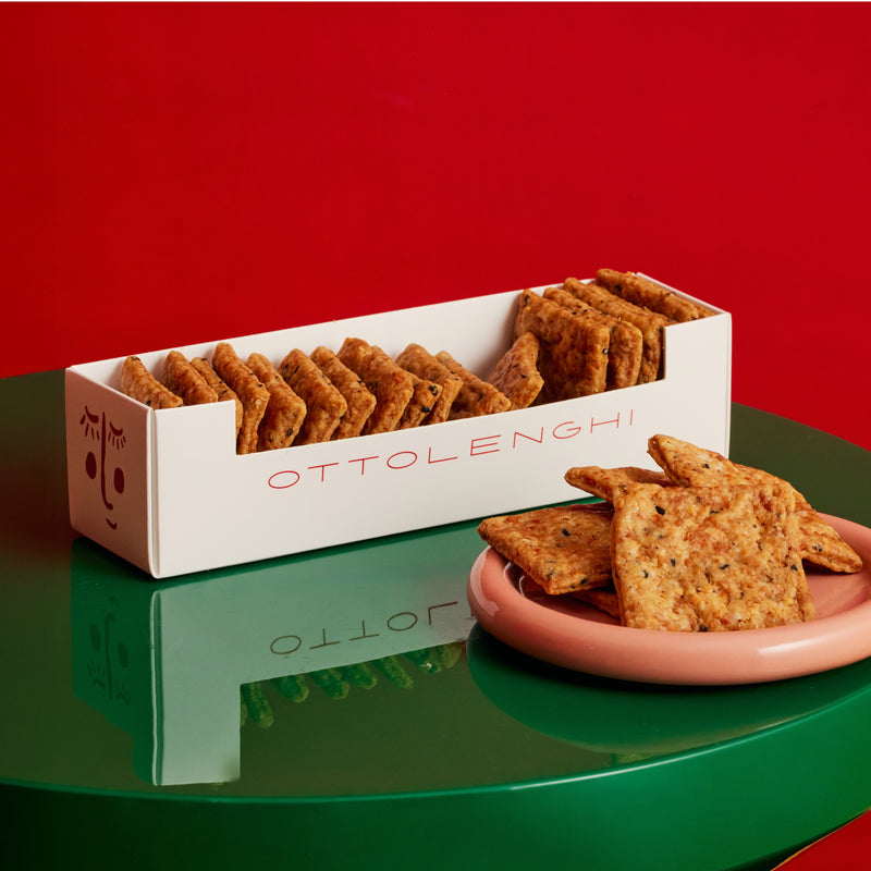Gruyere, fennel and nigella seed biscuits