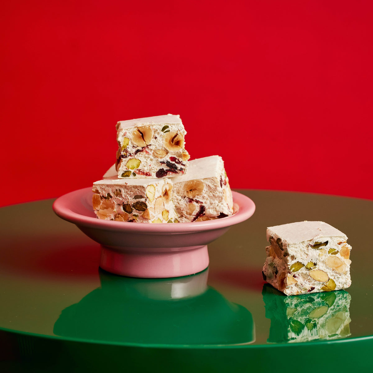 Pistachio and Cranberry Nougat