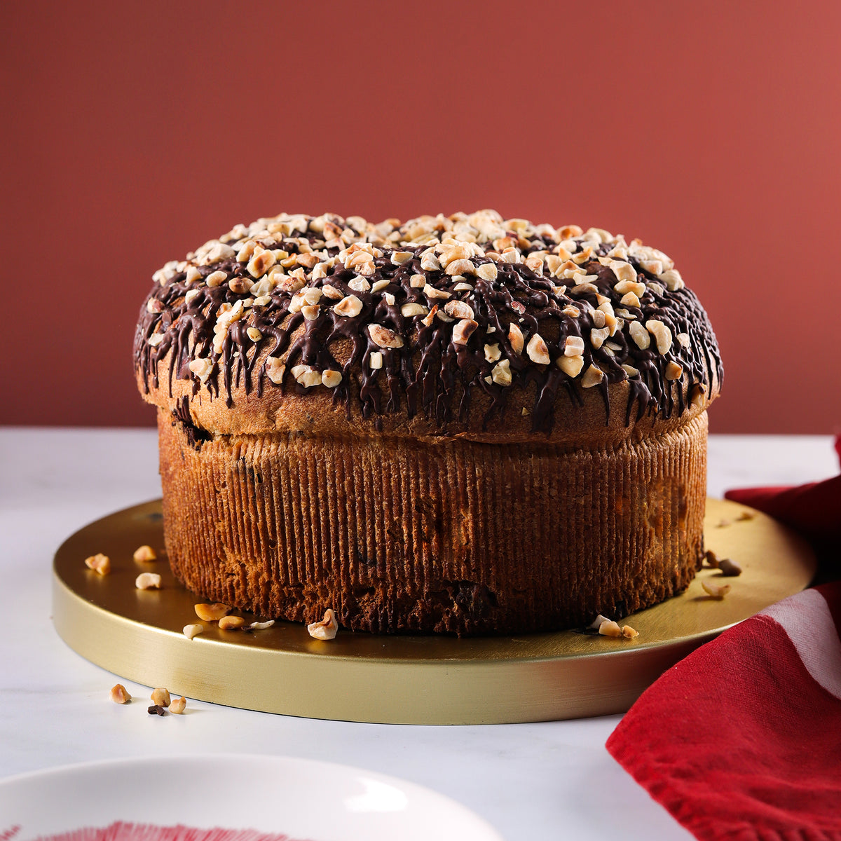 Panettone with Chocolate and Hazelnut Cream