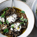 Puy lentil and aubergine stew