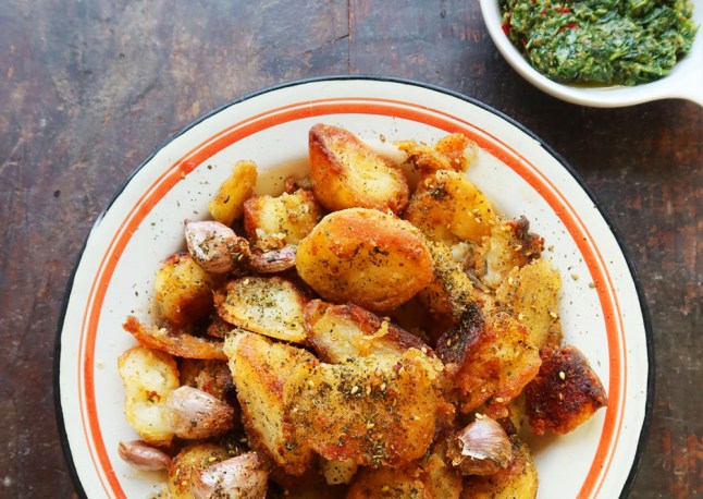 Roast New Potatoes with Chilli, Lime, Garlic and Rosemary Recipe